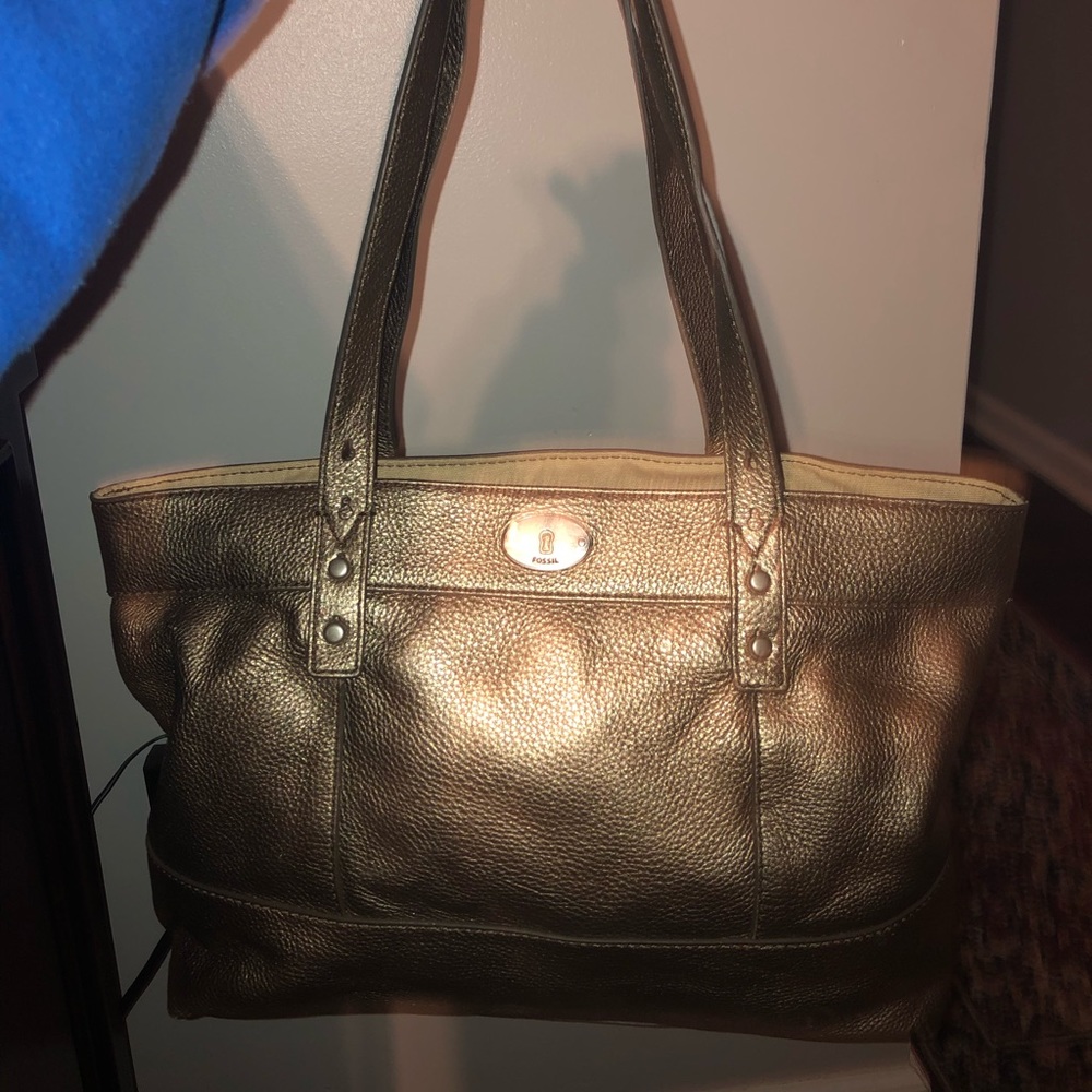 Gold fossil purse
